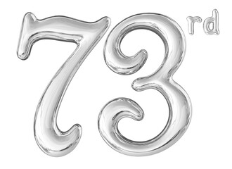 73rd Anniversary Silver Number 3D