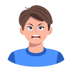 winking, girl, face, personality, character, human, person, mascot, cartoon, flat, vector, icon 

