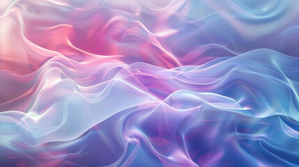 Obraz premium A colorful, flowing piece of fabric with a blue and pink hue