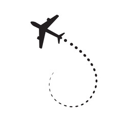 plane icon on white background	