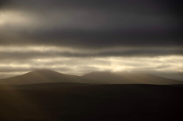 Sawel and Dart in the Sperrin Mountains in County Derry, Northern Ireland, United Kingdom 