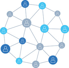 People community network concept template for business connection