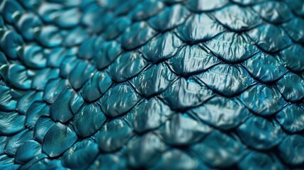 Close-up of a Teal Scale Pattern