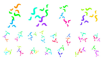 Colorful Decoration Confetti Elements Vector Set