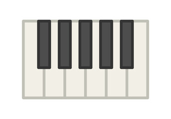 Teclado de piano u órgano en fondo blanco