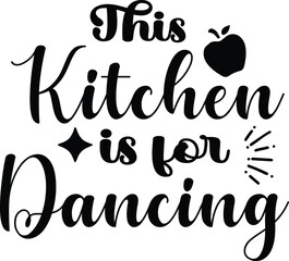 Kitchen SVG Typography Vector Design