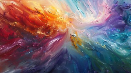 Obraz premium Brilliant streaks of color streaking through the atmosphere, painting a breathtaking Spectrum Symphony.