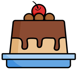 chocolate cake with cherry