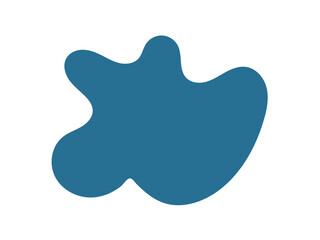 Abstract long blob shape hand drawn, Isolated on a white background.