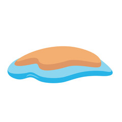 Island Cartoon Hand drawn vector icon 