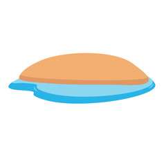 Island Cartoon Hand drawn vector icon 