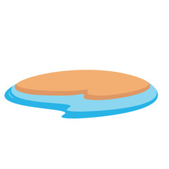 Island Cartoon Hand drawn vector icon 