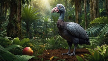 Fototapeta premium Dodo Raphus cucullatus standing
