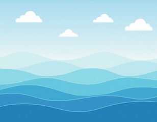 Tranquil Ocean Waves: Calming Sea Landscape for Relaxation and Meditation