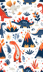 cartoon 2d illustrator doodle pattern, cute pattern in graphic seamless pattern