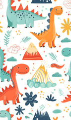 cartoon 2d illustrator doodle pattern, cute pattern in graphic seamless pattern