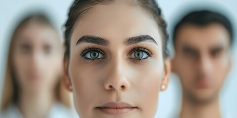 Obraz premium Employees use encryption and electronic signatures for identity verification with sensors. Concept Identity Verification, Encryption, Electronic Signatures, Sensors, Employee Security