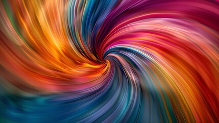 Fototapeta premium Hypnotic swirls of vibrant colors converging and intertwining to create a captivating and immersive multi-color background, photographed with breathtaking clarity.
