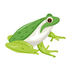 A flat style icon of pond frog 

