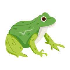 A flat vector icon of frog character 

