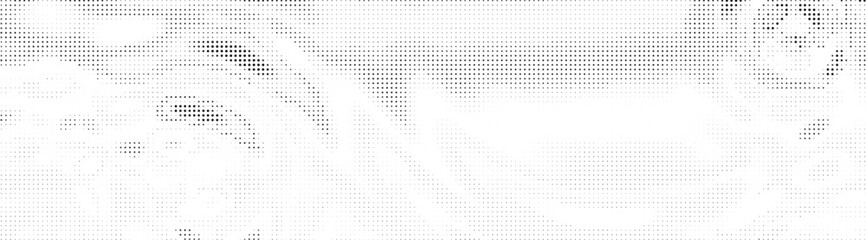 Abstract monochrome halftone background. Wide vector illustration