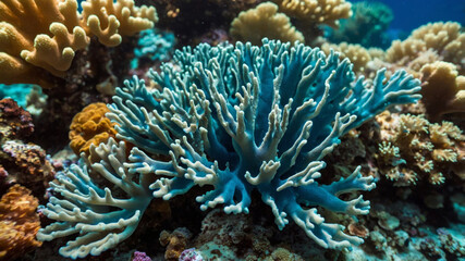 Fototapeta premium Textured Close-Up of Coral Reef Structure