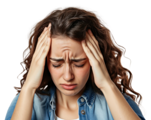 PNG Worried adult pain disappointment.