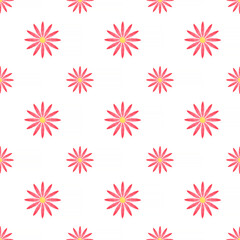 seamless summer pattern: purple with yellow flowers over white