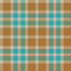 Tartan plaid. Scottish pattern in blue, beige and white cage. Scottish cage. Traditional Scottish checkered background. Seamless fabric texture For textile, packing