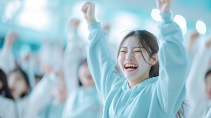 Magazine Photography Style, freshmen college students in ice-breaker sessions, joyful expressions and gestures, bright and vivid, outdoor and indoor settings