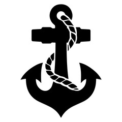 Illustration of an anchor with a rope wrapped around it. © Kajonbai