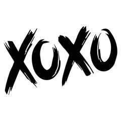 Message xoxo brush writing design.