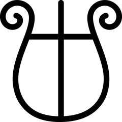 Wrought Iron Design Element Harp