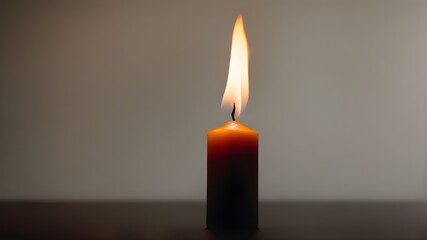 A candle burns