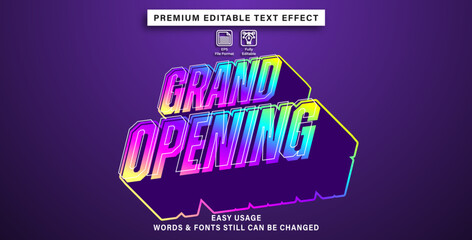 Grand opening store text effect style