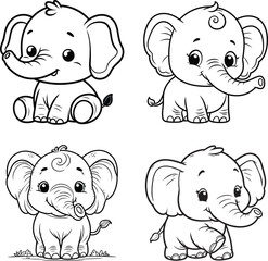 set of cartoon animals