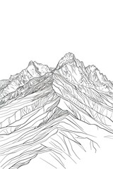 sketch of a mountain