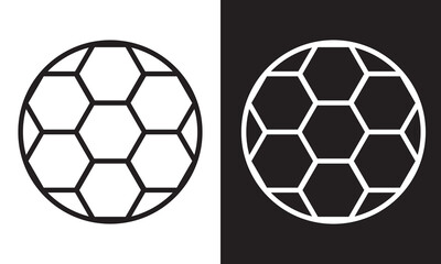 Fototapeta premium Soccer ball or football flat vector icon for sports apps and websites. isolated on black and white background. EPS 10