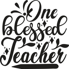 Teacher Typography  SVG Vector Design 