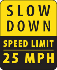 5 mph speed limit road sign vector.eps