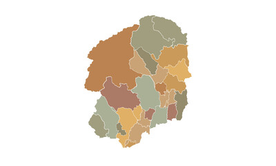 Map of Tochigi for education,Travel worldwide, earth geography website layouts, background,study geography,work in graphics.Suitable for those interested in using illustrations Provinces in Japan