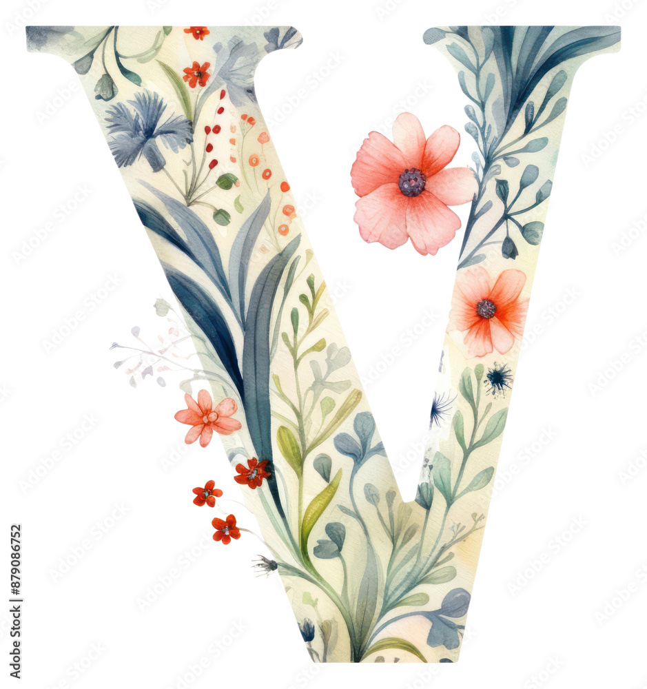 Wall mural PNG Art pattern flower plant.