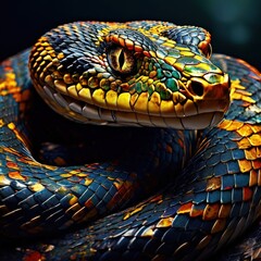 Fototapeta premium the AI Image Generator, anaconda snake is green in color