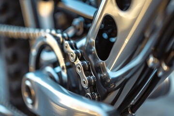 Obraz premium Close up of a modern minimalist contemporary electric bike frame Generative Ai