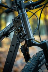 Close up of a modern minimalist contemporary electric bike frame Generative Ai