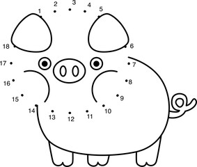 Numbers game education game and coloring book for children