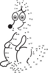 Numbers game education game and coloring book for children