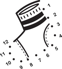 Numbers game education game and coloring book for children