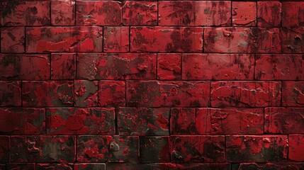 Obraz premium Brick wall in red