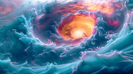 Abstract colorfull cloudscapes, ethereal scenery